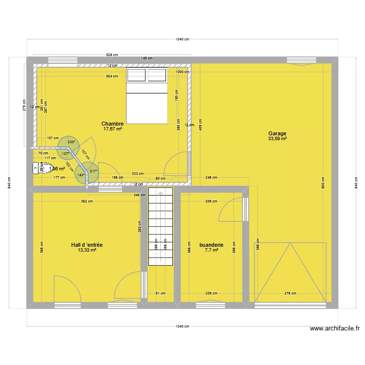 plan garage. Plan de 5 pièces et 75 m² plan garage. Plan de 5 pièces et 75 m²