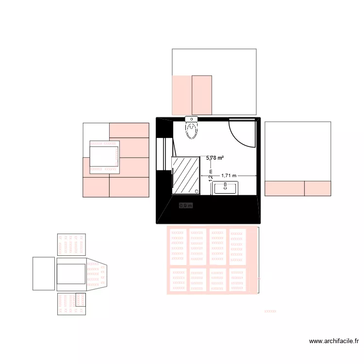 SDB RDC BUANDERIE. Plan de 