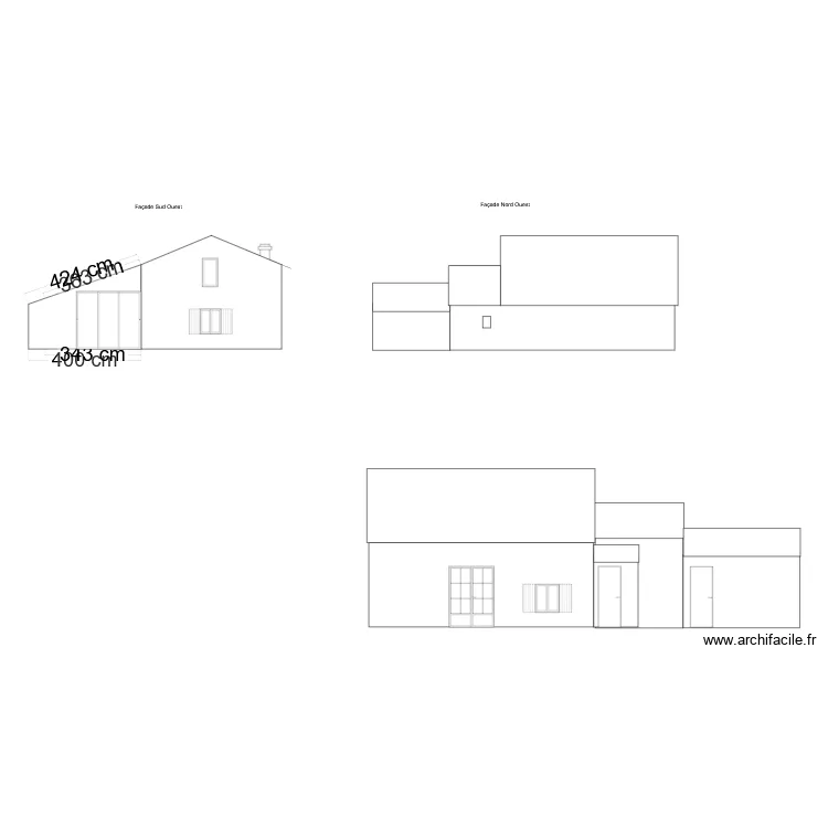 Facade ebauche. Plan de Facade ebauche. Plan de
