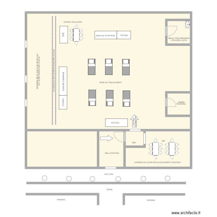 CHATELINEAU - Institut Sainte Marie. Plan de 7 pièces et 159 m2