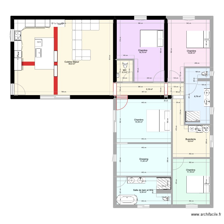 maison St Max. Plan de 11 pièces et 154 m2