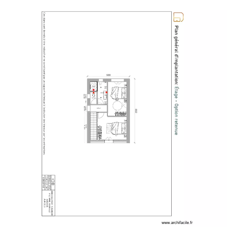 ETAGE REDESSINE. Plan de ETAGE REDESSINE. Plan de