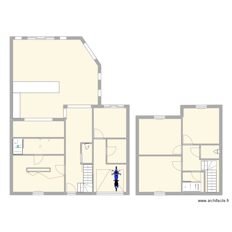 Maison stéphane éclairage. Plan de 16 pièces et 162 m2