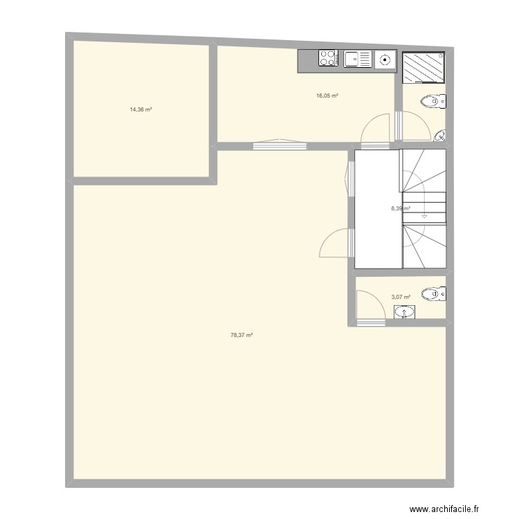 Maison El Houda - Terrasse. Plan de 5 pièces et 120 m2