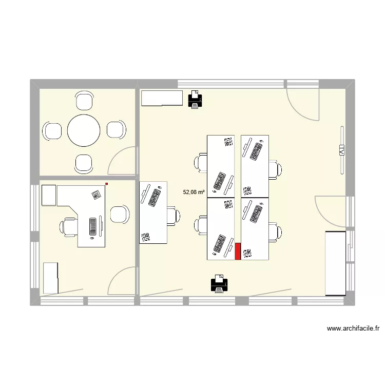 Bureau V3. Plan de 1 et 52 m² Bureau V3. Plan de 1 et 52 m²
