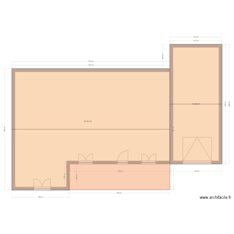 Plan façade. Plan de 0 pièce et 0 m2