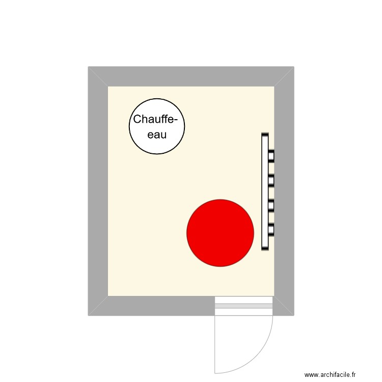 chaufferie 29 chappelle. Plan de 1 pièce et 6 m2