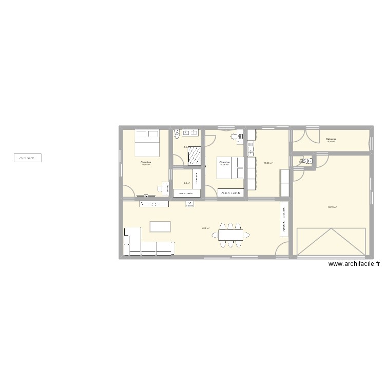 plan 2. Plan de 9 pièces et 156 m2