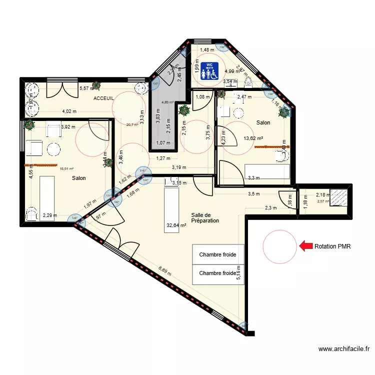 PLAN JOUBERT POMPES FUNEBRES. Plan de 7  et 96 m²