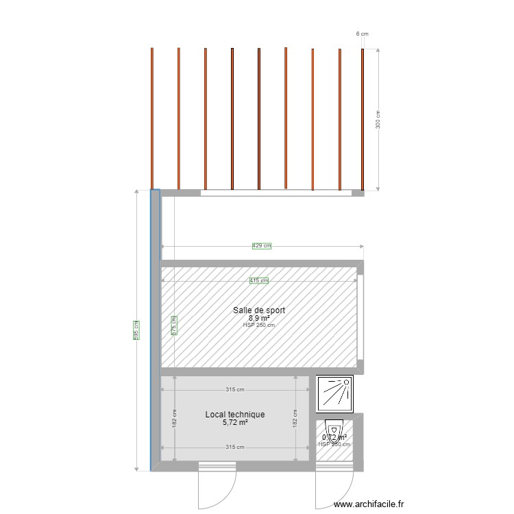 Plan Pool House 15m2