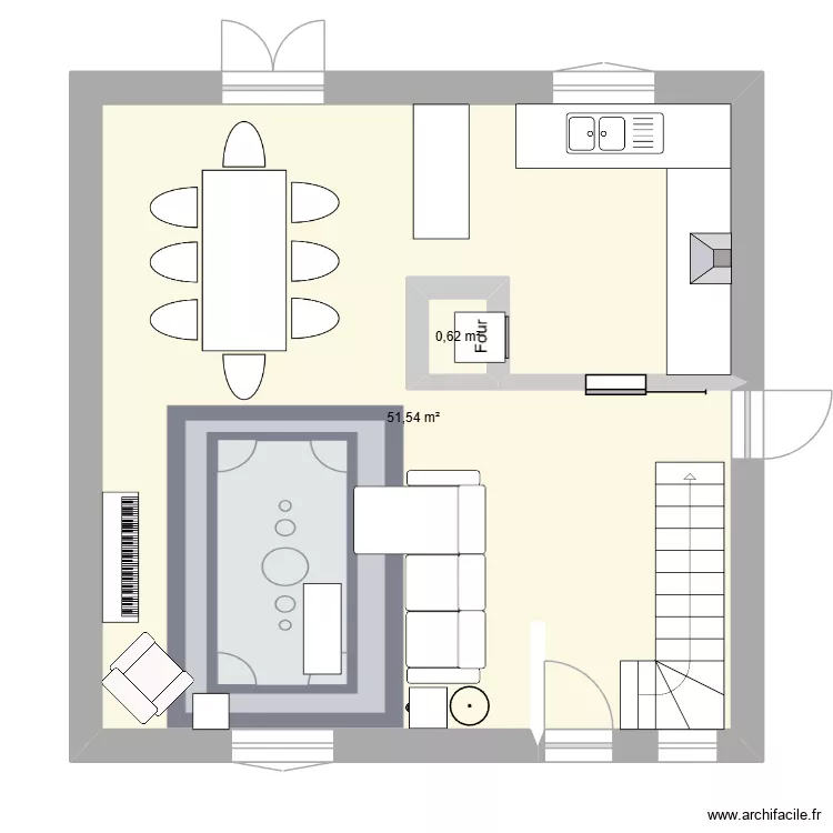 TEST. Plan de 2  et 52 m²
