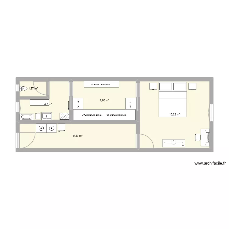 Plan coté garage. Plan de 5 et 38 m² Plan coté garage. Plan de 5 et 38 m²