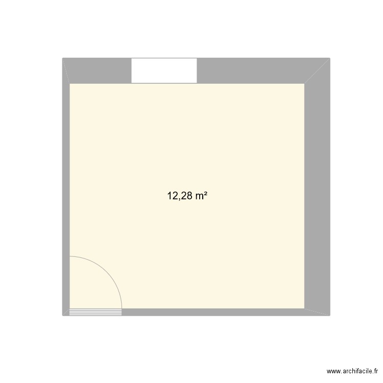 chambre 2. Plan de 1 pièce et 12 m2