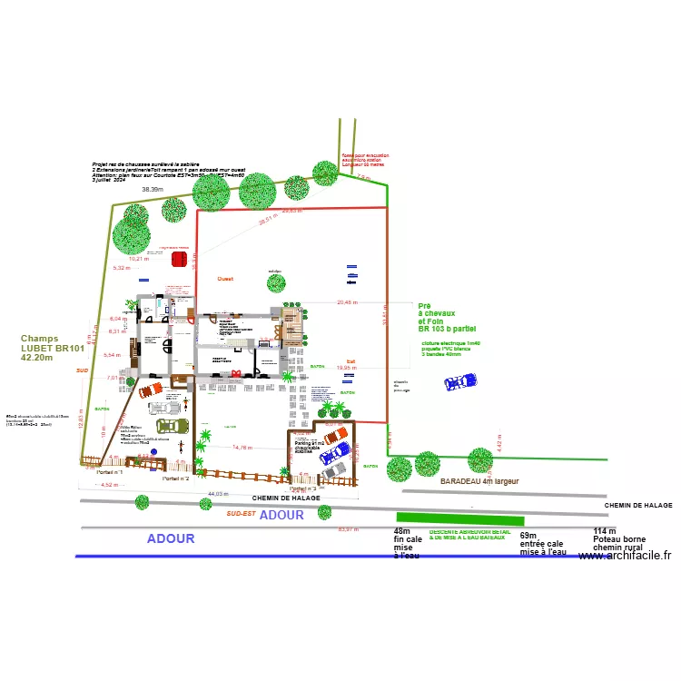 Projet finalis&eacute; 2025/2026 RDC declaration travaux 09 2024. Plan de 