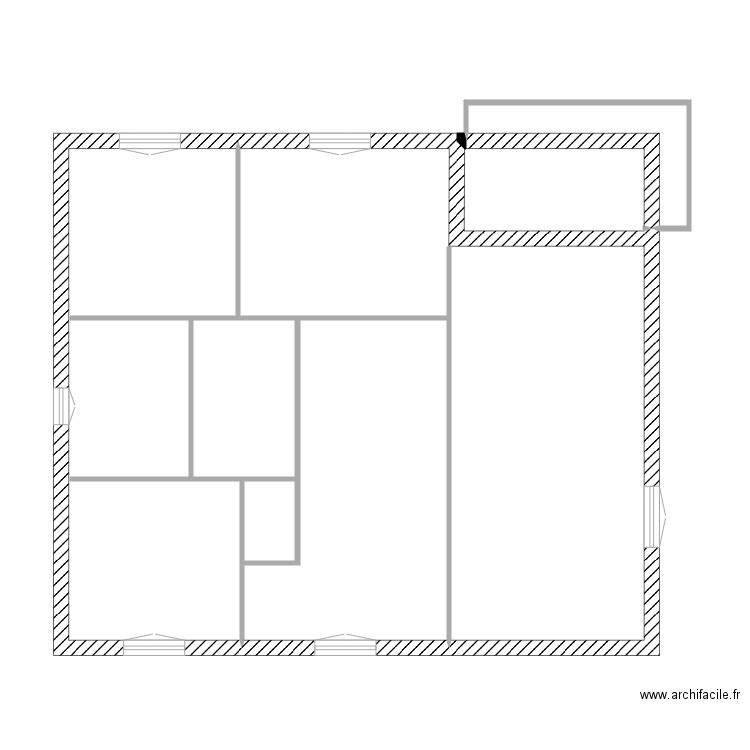 MONTELLIMARD. Plan de 7 pièces et 75 m2