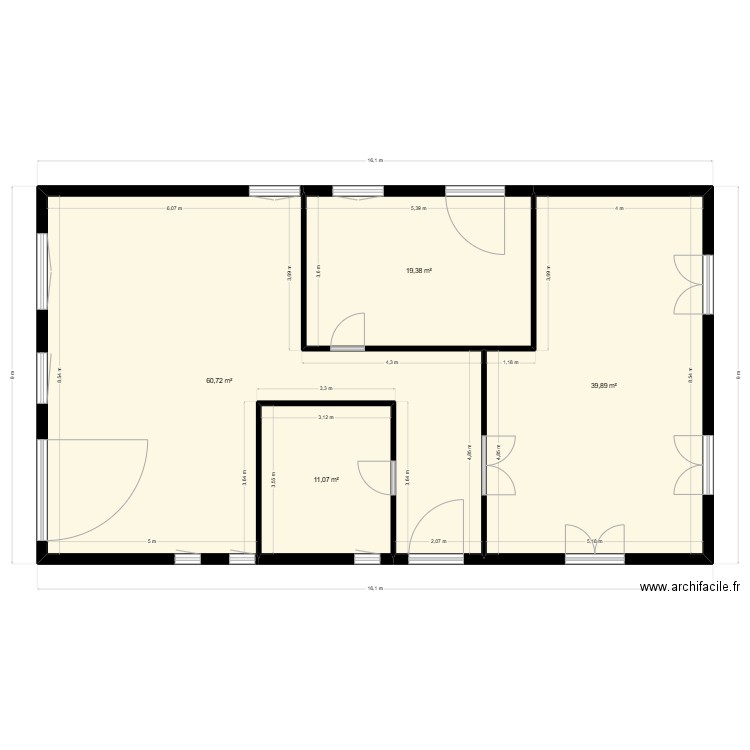 plan futur maison. Plan de 4 pièces et 131 m2