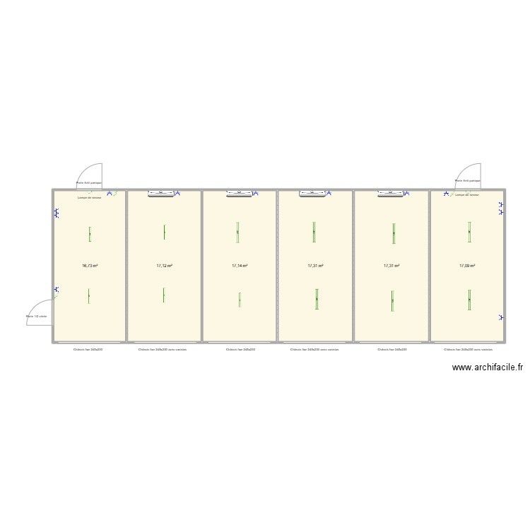 Asbl Soignies. Plan de 6 pièces et 103 m2