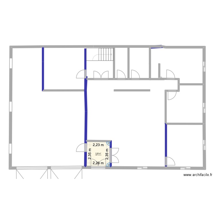 Maison algerie. Plan de 1 pièce et 5 m2