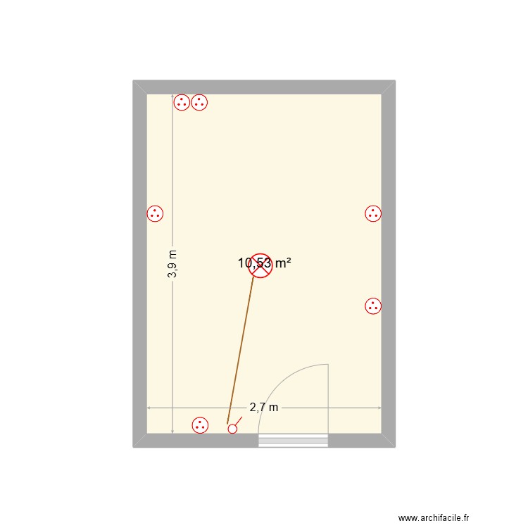 PLAN ELEC LOT 1019. Plan de 1 pièce et 11 m2