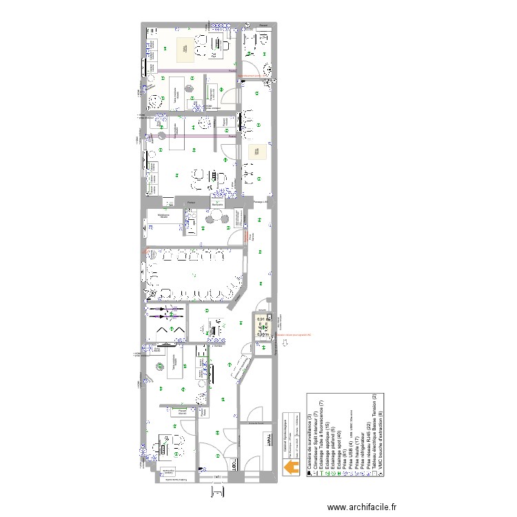 CabGyneco_PlanElectrique_VFINALE_27MAI. Plan de 2 pièces et 22 m2