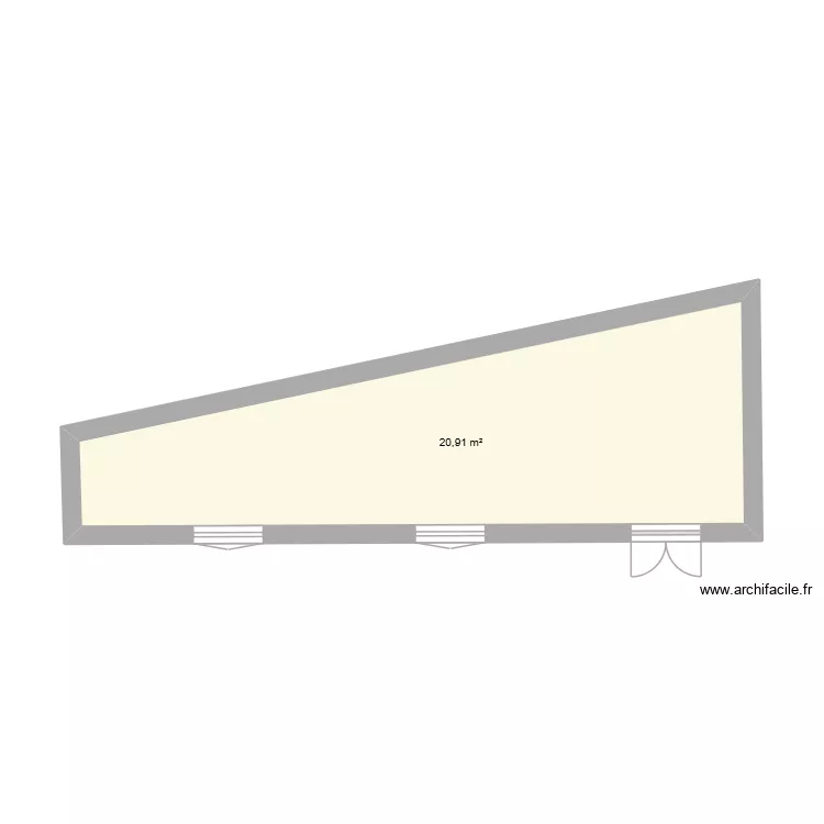 abri v&eacute;los_. Plan de 1  et 21 m²