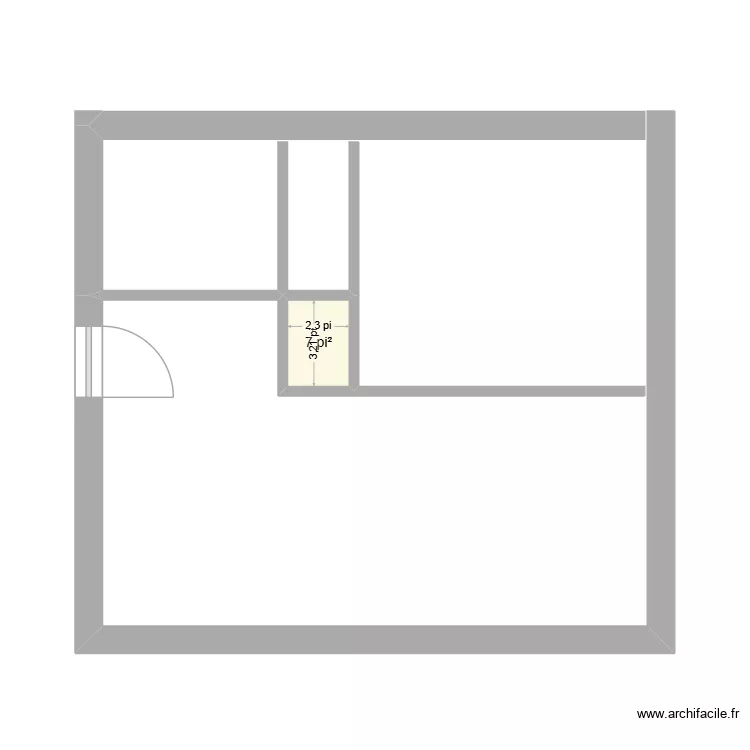 Plan 1er.b. Plan de 1  et 1 m²