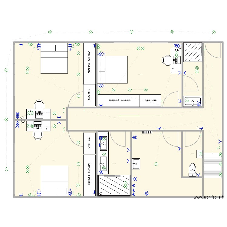 ch -1. Plan de 7 pièces et 1625 m2