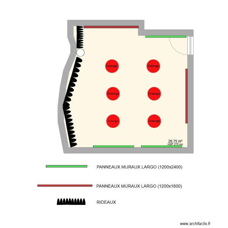 SALLE CHOPIN - CONSRVATOIRE FLEURY LES AUBRAIS. Plan de 0 pièce et 0 m2