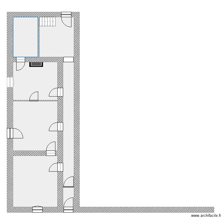 Rez-de-chaussée ACTUEL. Plan de 7 pièces et 102 m2