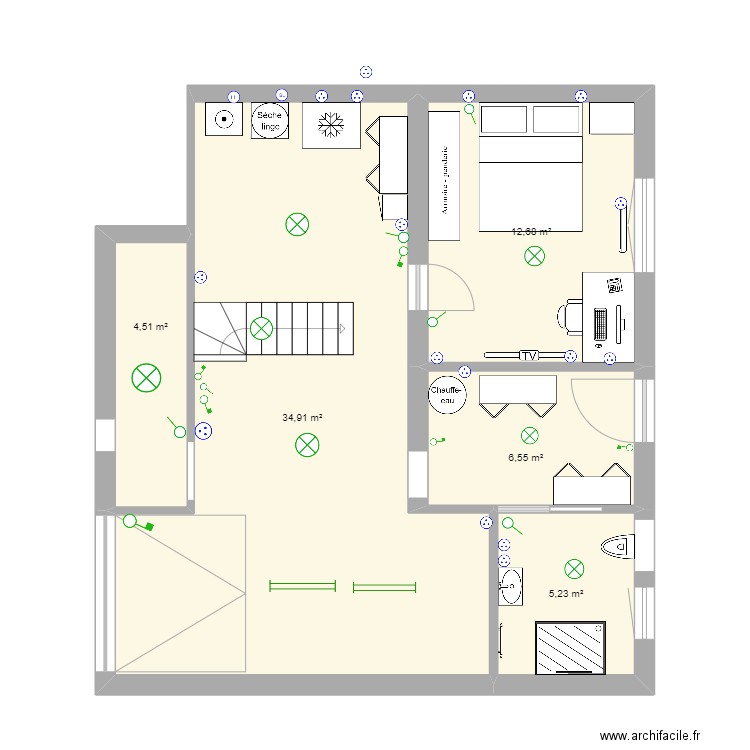 NIVEAU 0 ELEC. Plan de 0 pièce et 0 m2