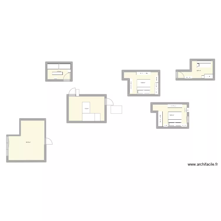 Plan. Plan de 7  et 87 m²