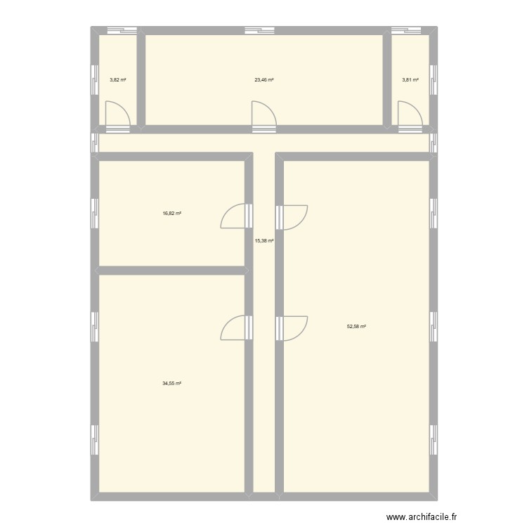 Oral Task Overview : Haribo Etage 1. Plan de 7 pièces et 150 m2