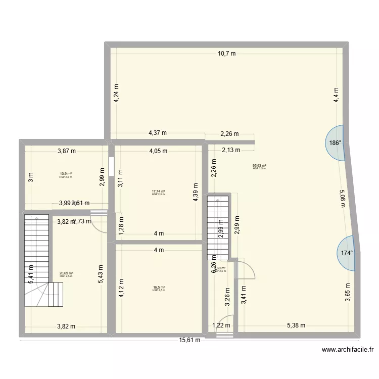 kots + appartement vierge. Plan de 