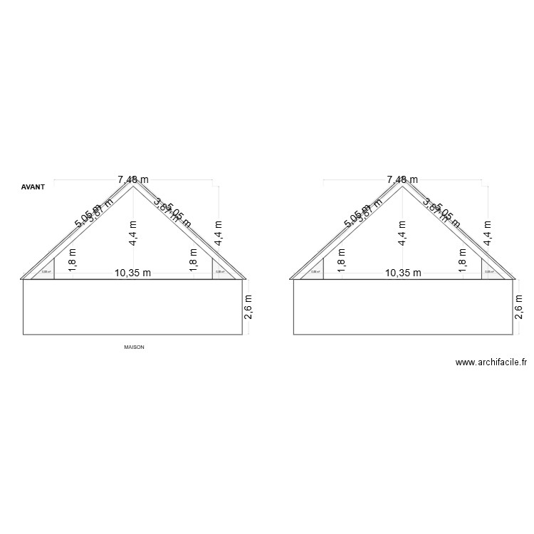 Extension. Plan de 0 pièce et 0 m2