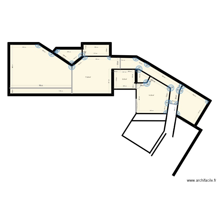 chambre 1TOUR FONDUE. Plan de 0 pièce et 0 m2