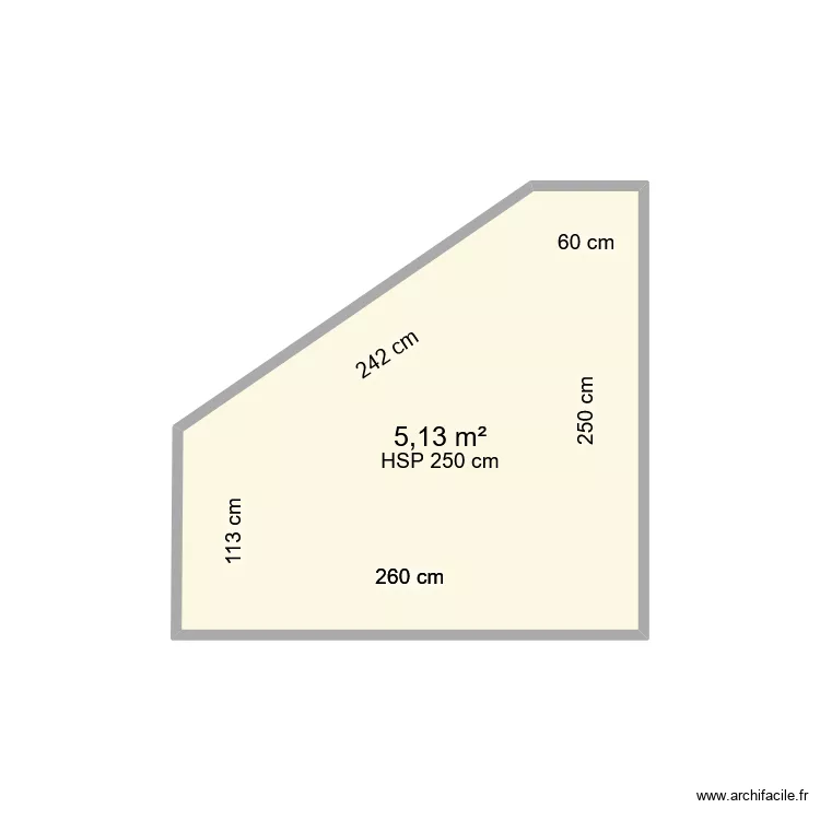 plan chambre St Lys . Plan de 