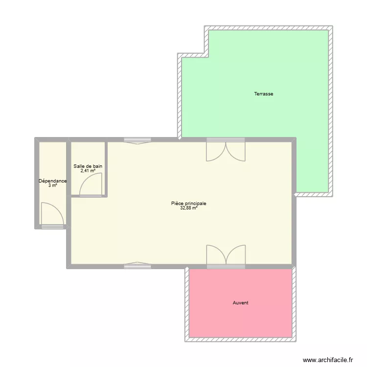 PAMPOUILLE. Plan de 5 et 70 m² PAMPOUILLE. Plan de 5 et 70 m²