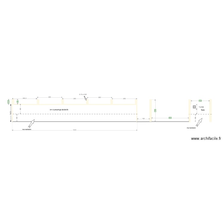plan de mur. Plan de 0 pièce et 0 m2