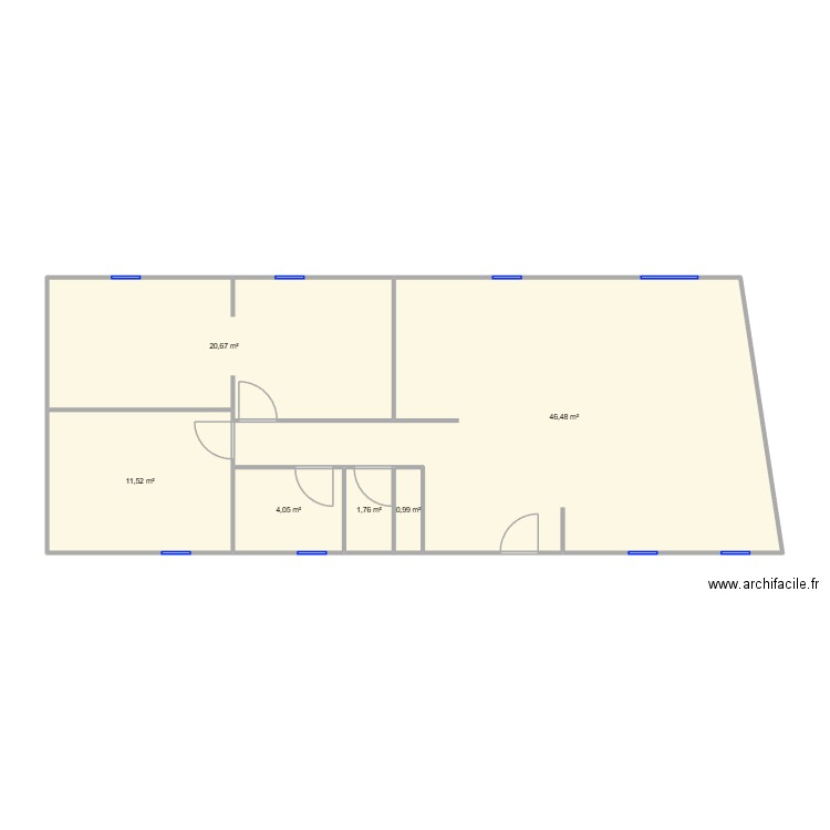 future maison. Plan de 6 pièces et 85 m2