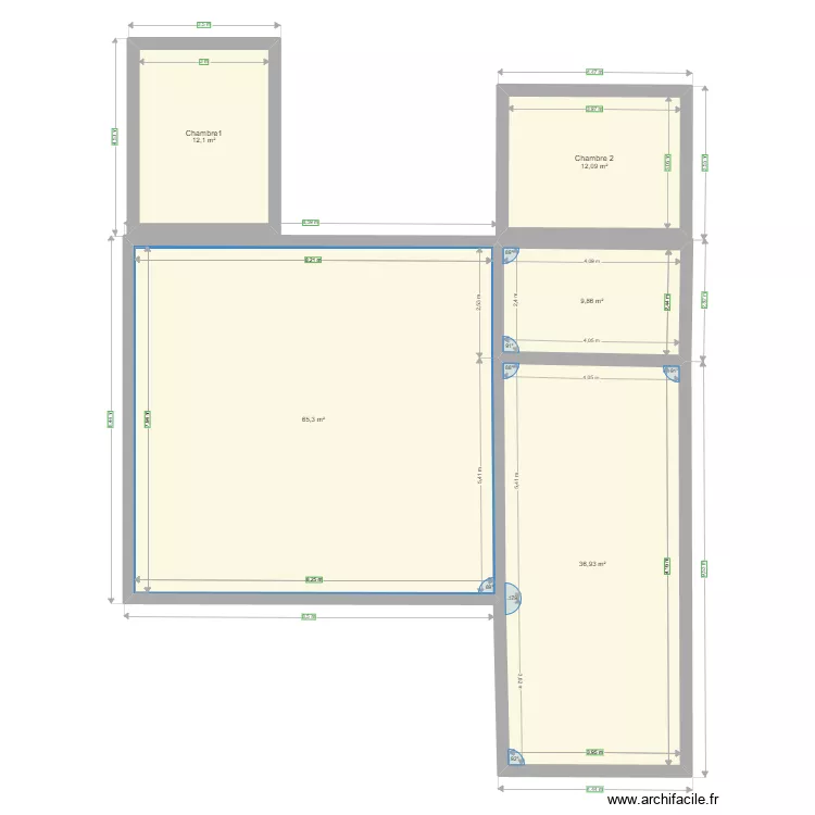 Plan 1. Plan de 5 et 136 m² Plan 1. Plan de 5 et 136 m²