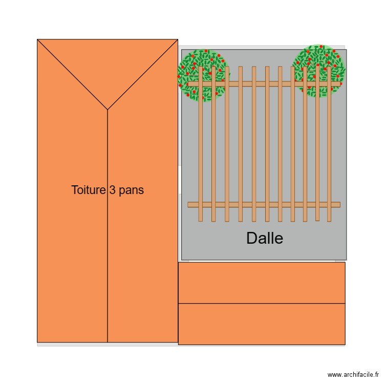 BRINDEU 17 TOIT. Plan de 5 pièces et 51 m2