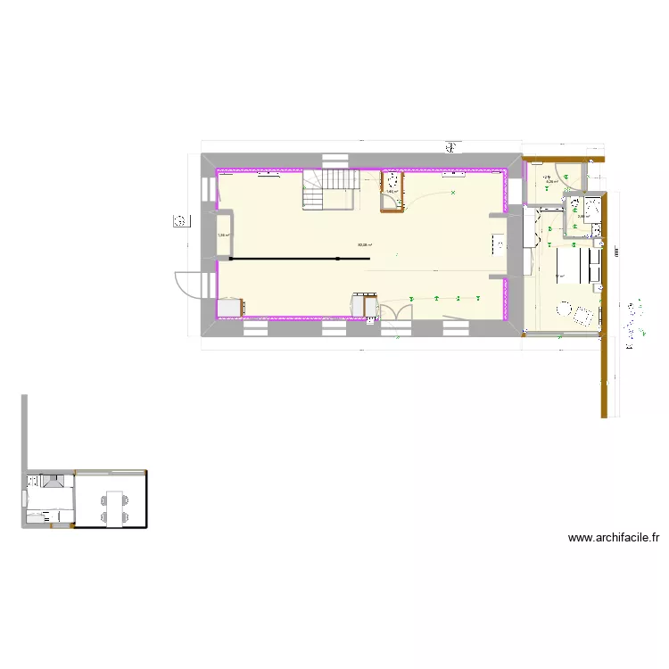 guzoux v2. Plan de 6  et 112 m²