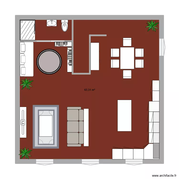 Carnide. Plan de 7  et 125 m²