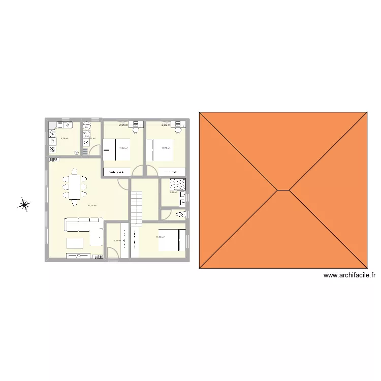 Maison Auri 2026 - 3. Plan de 15 pièces et 192 m² Maison Auri 2026 - 3. Plan de 15 pièces et 192 m²