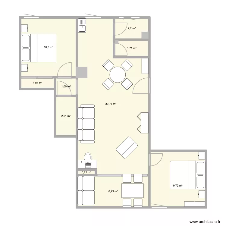 St Antoine. Plan de 10 et 66 m² St Antoine. Plan de 10 et 66 m²
