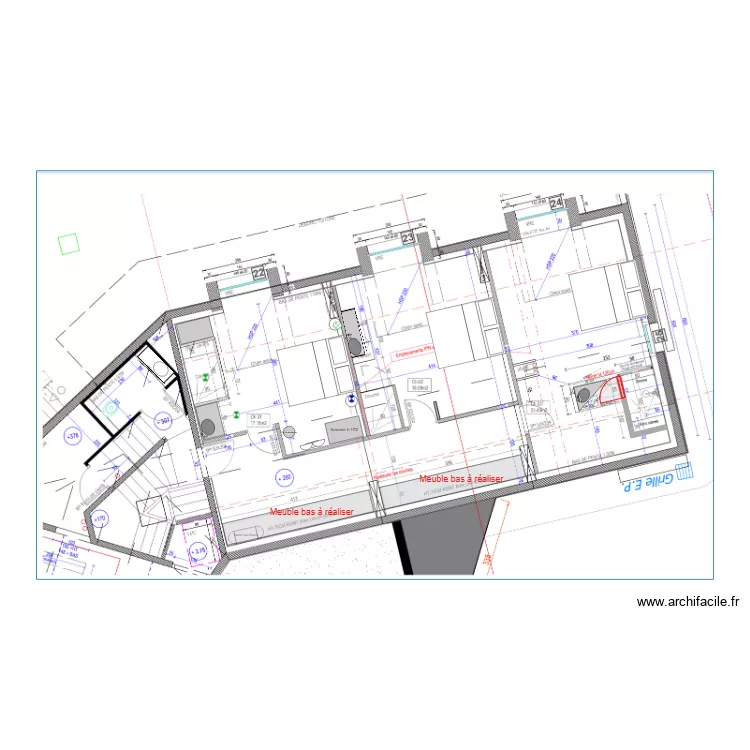 meubles chambres etage. Plan de 