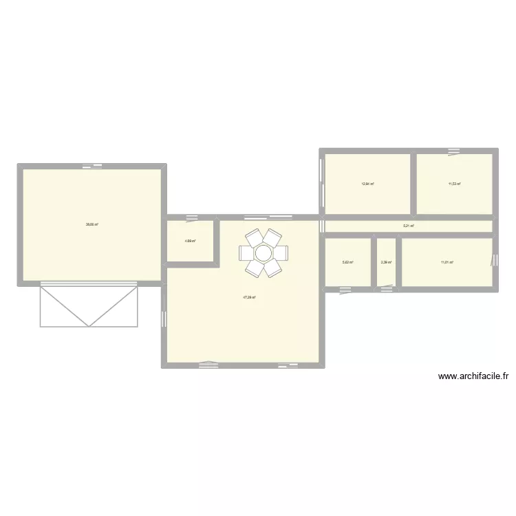 MAISON 2. Plan de 9 Pièces et 139 m² MAISON 2. Plan de 9 Pièces et 139 m²
