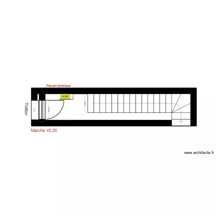 ARS GARIBALDI escalier. Plan de 2 et 7 m² ARS GARIBALDI escalier. Plan de 2 et 7 m²