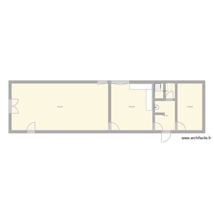 Montain avant travaux. Plan de 0 pièce et 0 m2
