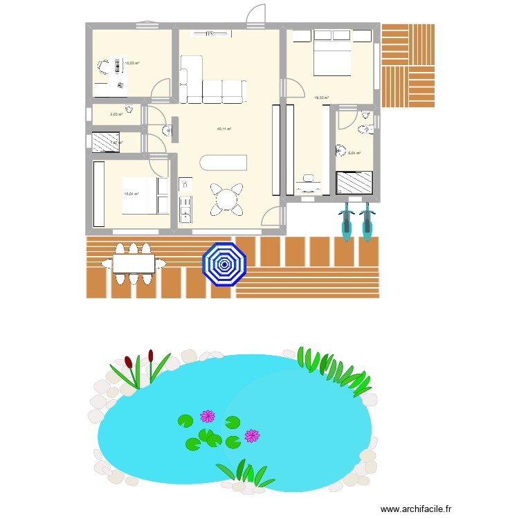 1er essai. Plan de 0 pièce et 0 m2